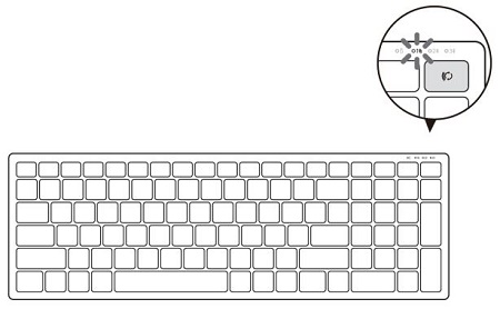 Clavier Dell KB740 - Clavier - compact, multi device - sans fil - 2.4 GHz,  Bluetooth 5.0 - QWERTY - International US - gris titan - avec 3 ans Service  d'échange