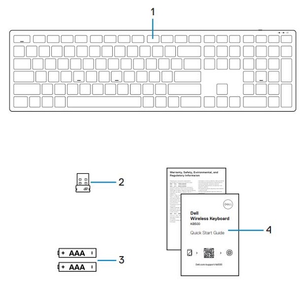 Dell Wireless Keyboard - KB500