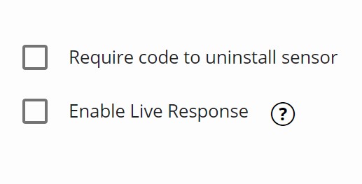 Requerir código para desinstalar el sensor