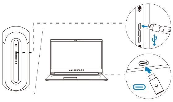 Plug the USB wireless dongle