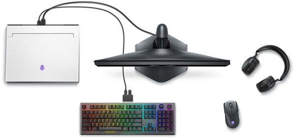 Produktbild av Alienware Tri-Mode trådlöst speltangentbord AW920K