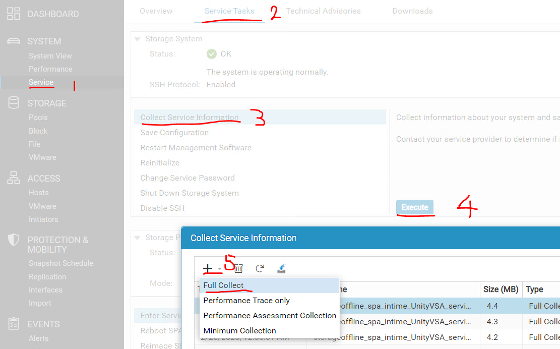 Passaggi che gli utenti devono eseguire per raccogliere una data collection su un sistema Unity