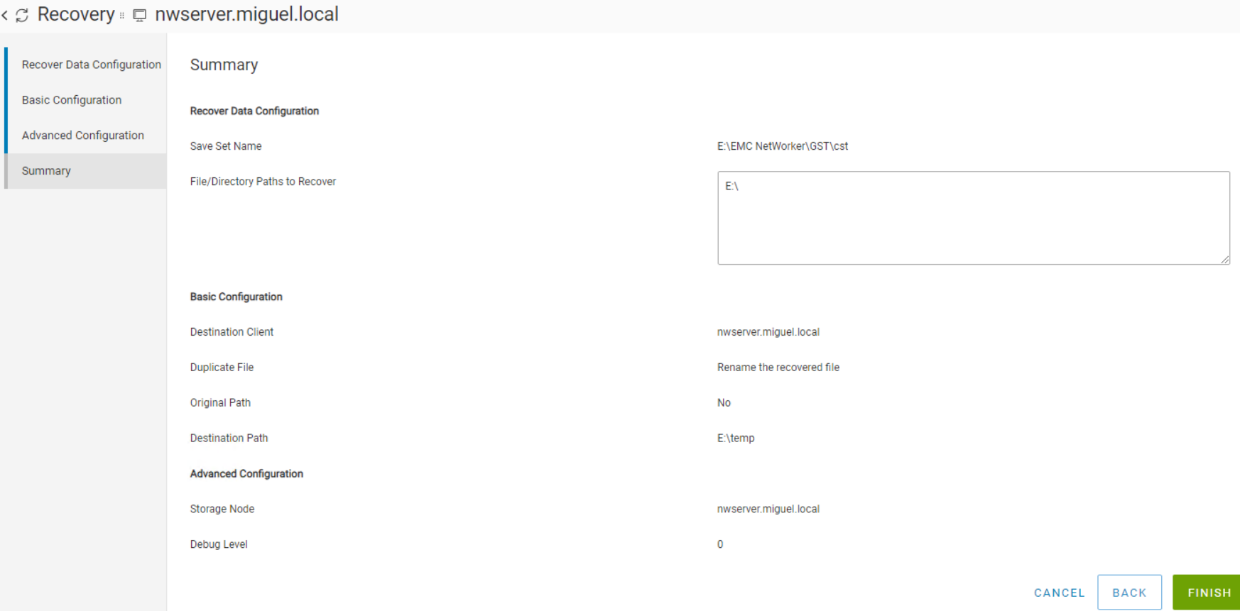 Ohjattu palautustoiminto - yhteenveto