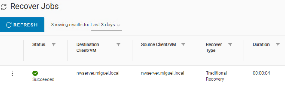 Recover Jobs - успішна спроба після ручного введення шляхів для відновлення