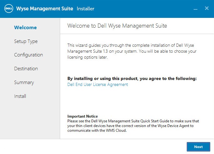 Welcome to Dell Wyse Management Suite