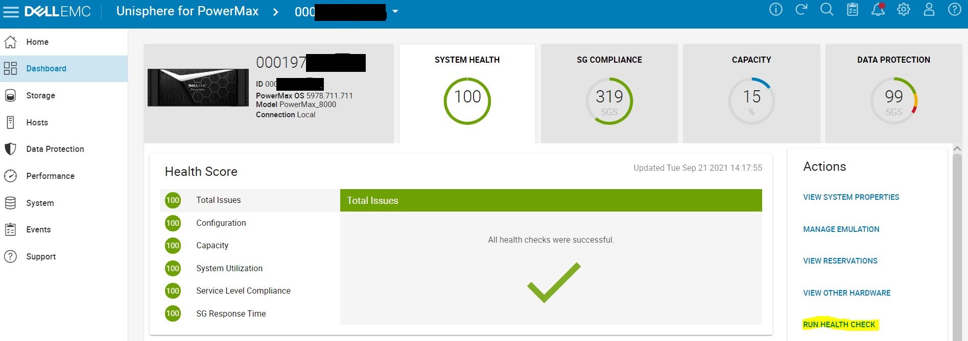 How to run a Health Check on VMAX3 or PowerMax from Unisphere for VMAX