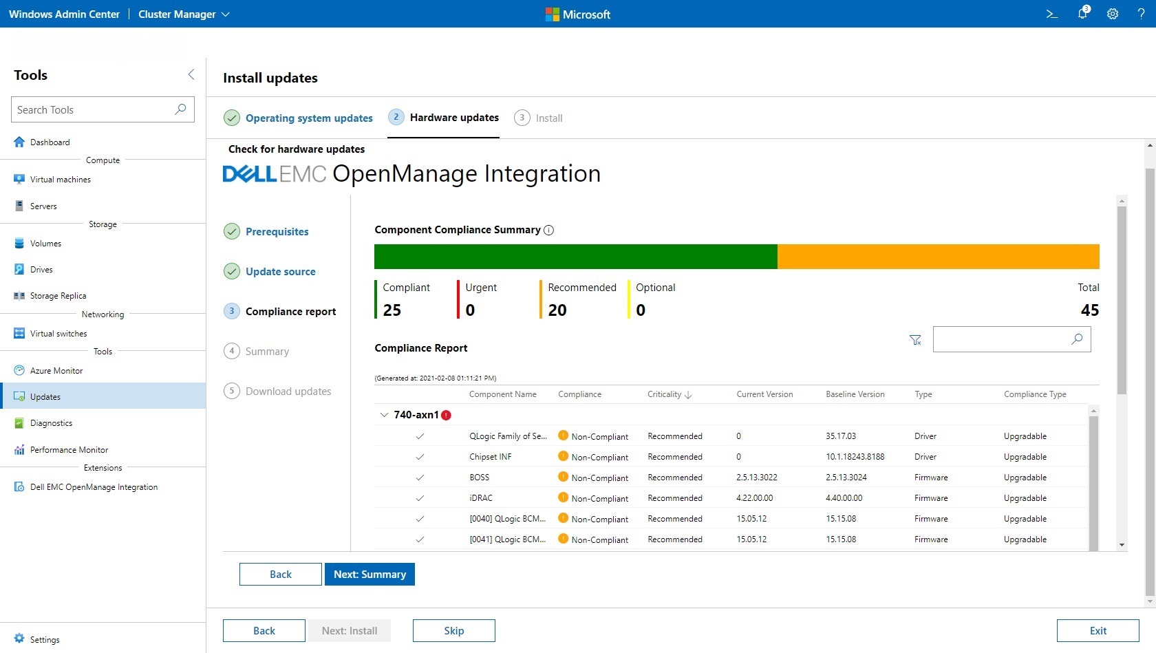 Support for Dell OpenManage Integration with Microsoft Windows Admin