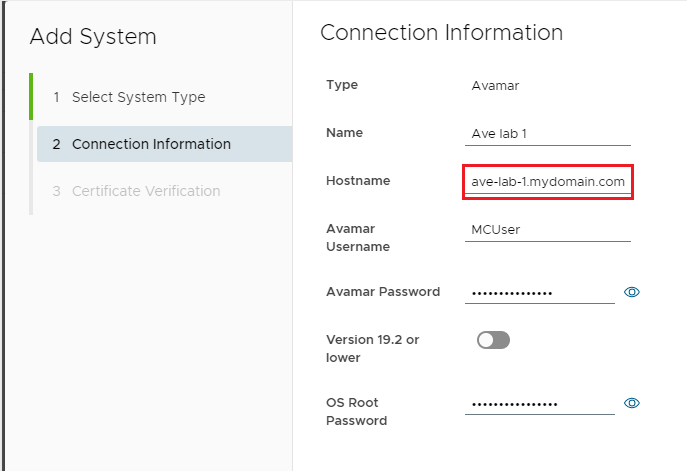 Screenshot of Add affected system back in