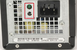 BIST button on the power supply of a desktop