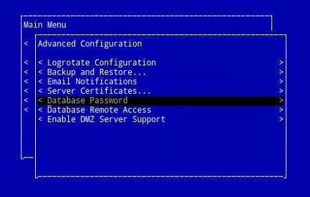 Selecione Database Password (Senha do banco de dados)