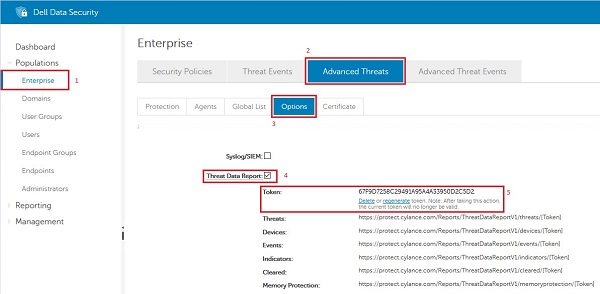 Threat Data Report Token