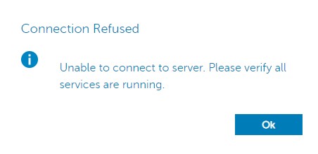 Connection refused error message
