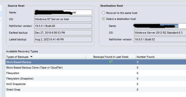 Select Source and Destination server and select Block based backup.