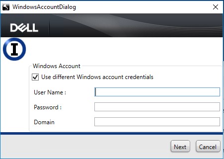 Windows認証情報を入力して証明書をインポートする
