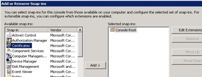Adicionar certificados