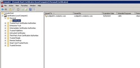 Selecione Certificates (Certificados)