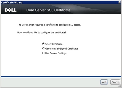 Sélectionner un certificat
