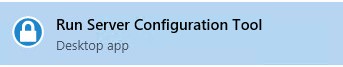 Esecuzione del Server Configuration Tool