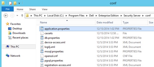 Обновите application.preper и eserver.properties.