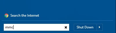 Geben Sie MMC ein.