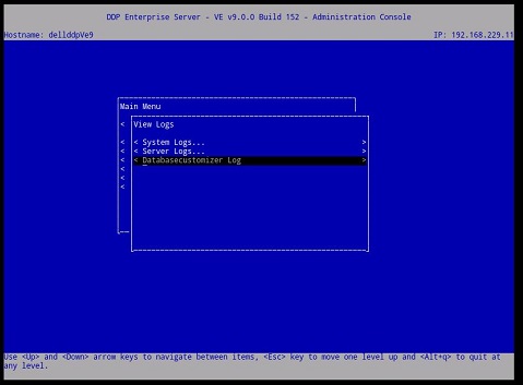 Virtual Edition Serverin View Logs -valikko