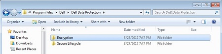 Папка Dell Encryption в Проводнике Windows