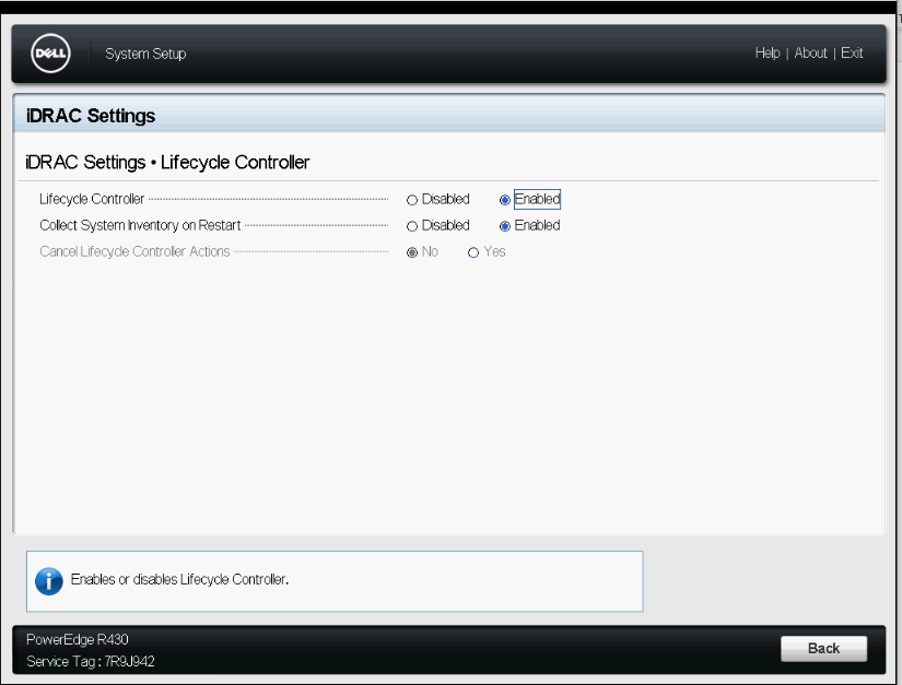 ISG Enabling the Lifecycle Controller when it is in Recovery Mode