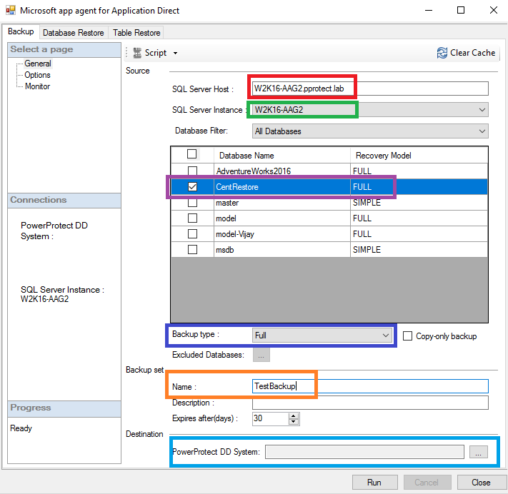 PowerProtect SQL How to perform a SelfService backup Dell US