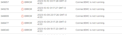 가장 일반적인 ConnectEMC 오류