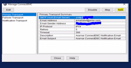 Použijte testovací tlačítko v grafickém uživatelském rozhraní AV