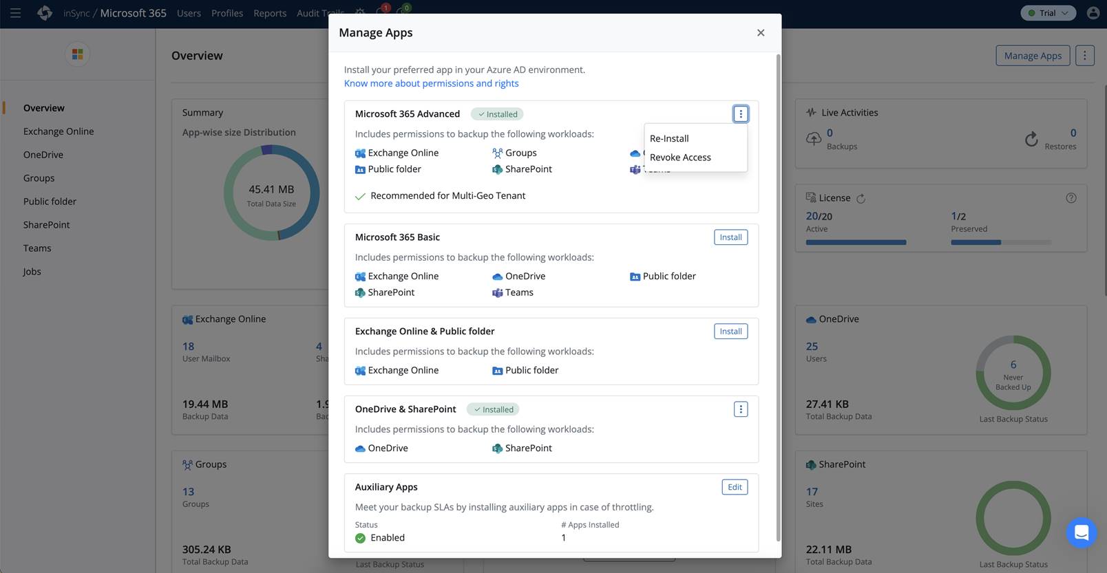 [Manage App]ウィンドウ