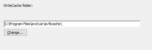 WriteCache Folder page