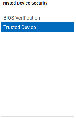 Trusted Device 옵션