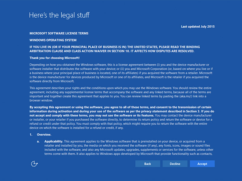 Microsoft Software license terms