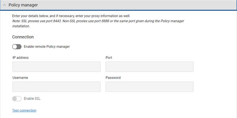 Testtilkobling nederst