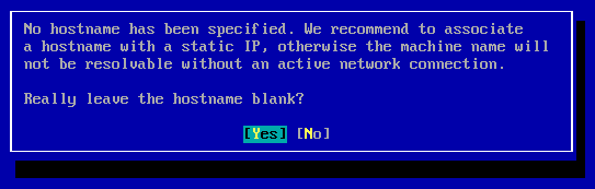 Really leave the hostname blank?
