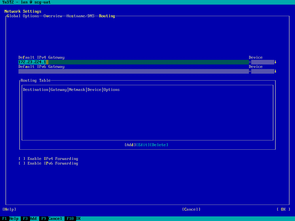 Default IPv4 Gateway