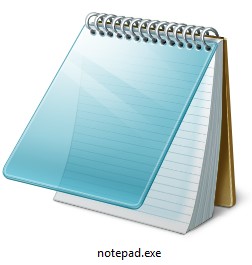 Beispiel für Texteditor Notepad
