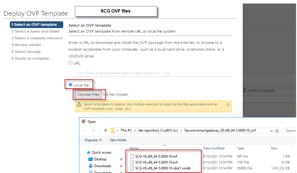 Implementazione del template OVF