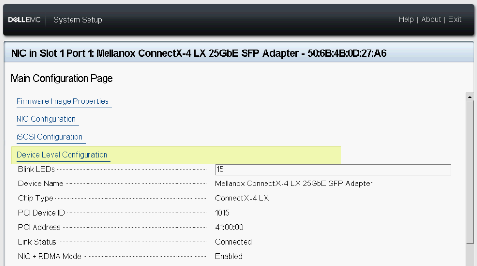 Configurazione livello dispositivo BIOS