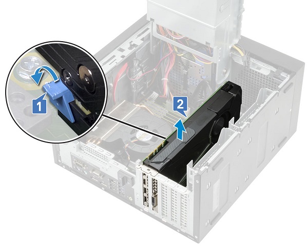 Lifting the graphics card