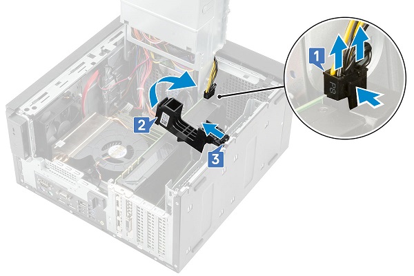 Перемещение держателя PCIe