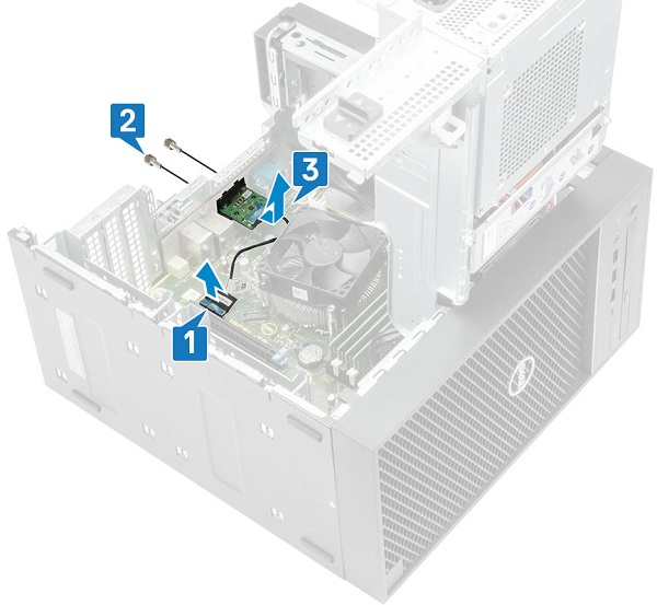 Rimozione della scheda di I/O