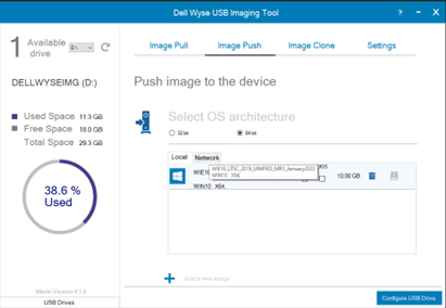 Configurar unidad USB