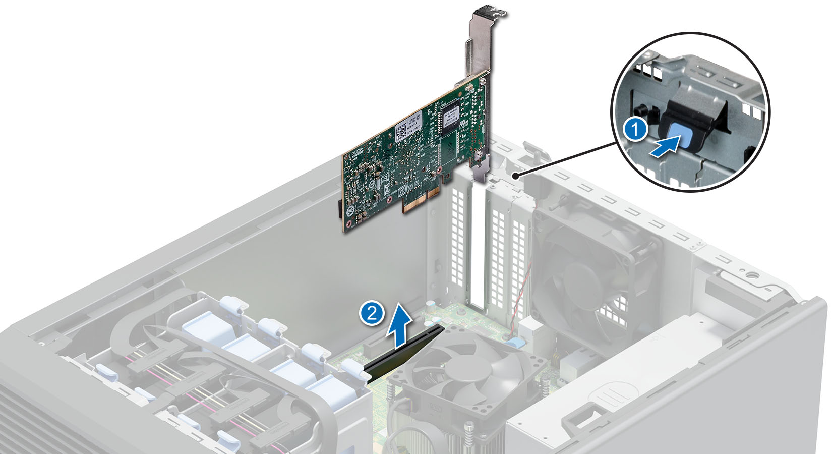 Зніміть адаптер PCIE - вежа