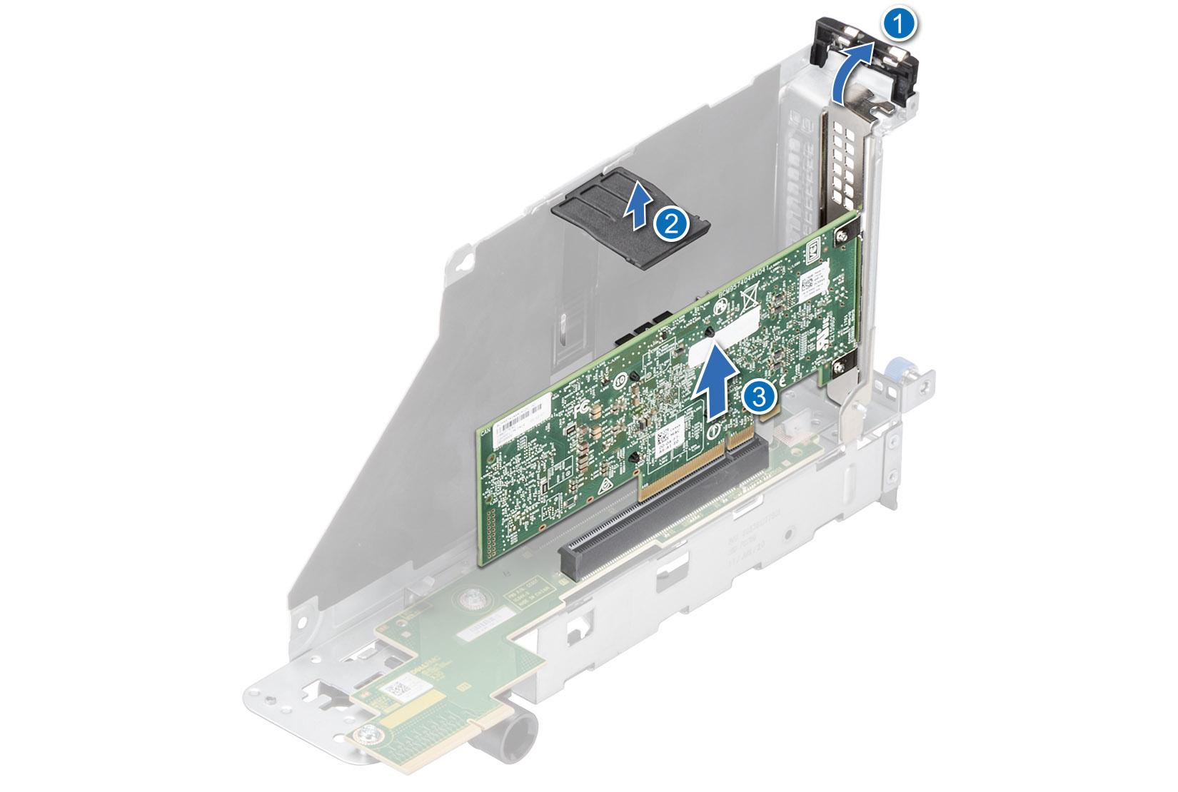 Fjern PCIE-adapterracket