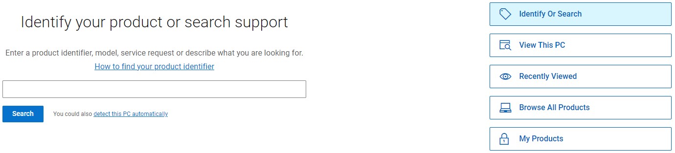 Support site search options