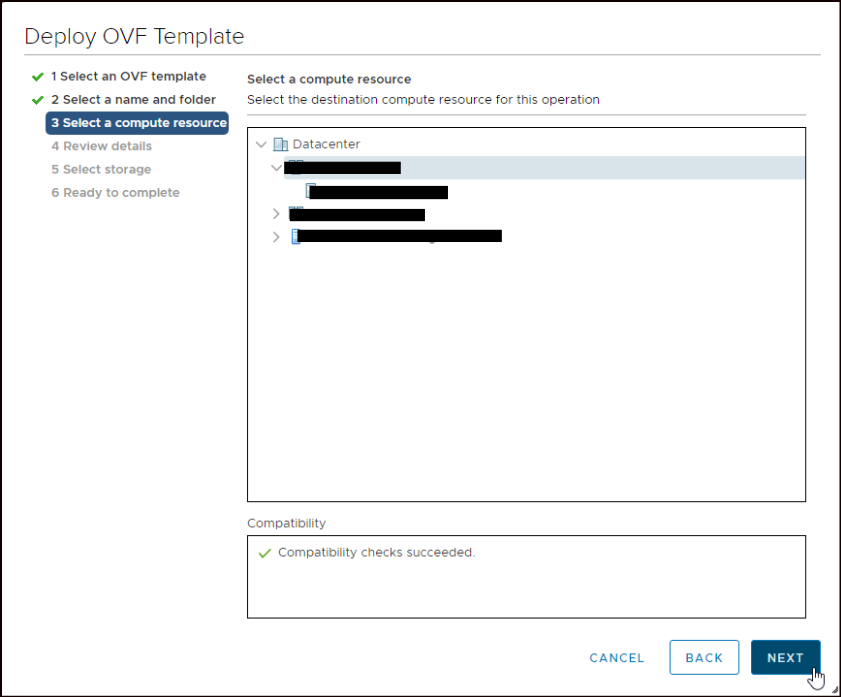 Select a compute resource