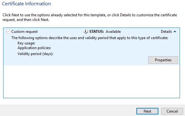 Oplysninger om certifikat