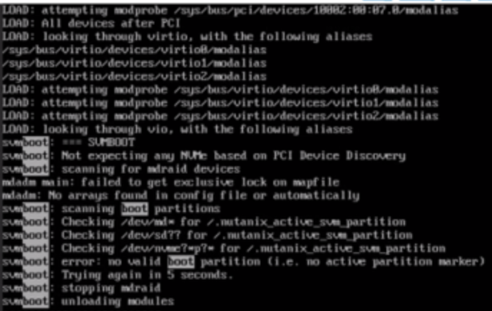 コンソールMDRAIDが設定されていません